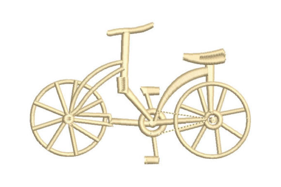 Antique Bicycle: A Charming Embroidery Design for Handmade Gifts