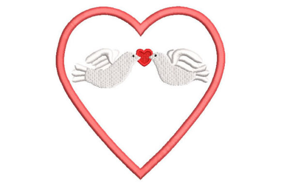 Heart with Doves: A Designer’s Review for Romantic Embroidery