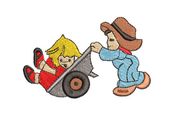 Review: Children Playing in Garden Embroidery